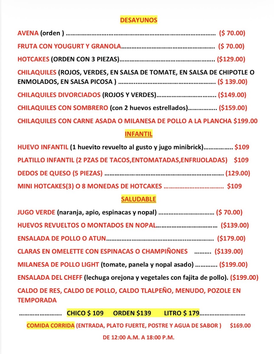 Café Cantón Menu - Image 1